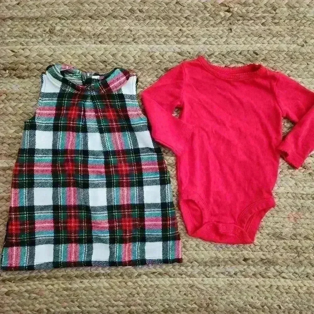 Carters Baby Girl Christmas Holiday‎ Outfit 6mos
